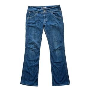 HUDSON Signature Flap Pocket Low Rise Bootcut Flare Jeans in Dark Wash SZ 29
